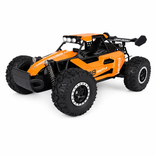 Voiture RC électrique DK087 1/16 — Buggy Tout-Terrain LED Orange 2WD