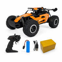 Voiture RC électrique DK087 1/16 — Buggy Tout-Terrain LED Orange 2WD