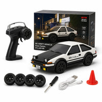 Mini Voiture Télécommandée Drift 1/64 Blanche — Style AE86
