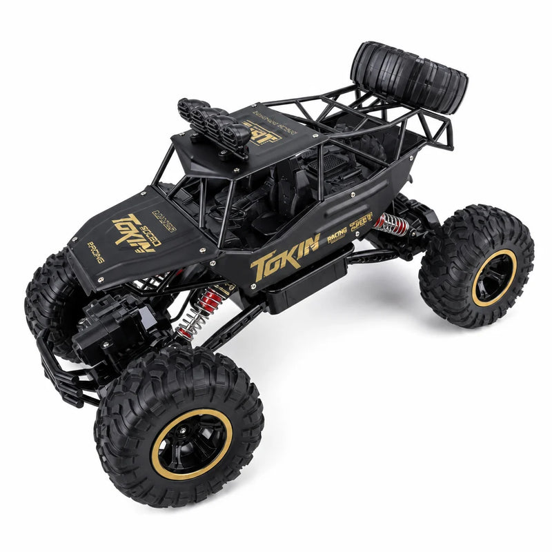 Voiture Télécommandée Tout Terrain Crawler 28cm Black Metal Edition - 4WD Buggy